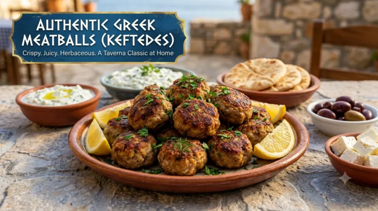 Authentic Greek Meatballs (Keftedes): Crispy, Juicy Mediterranean Meatballs Bursting with Herbs