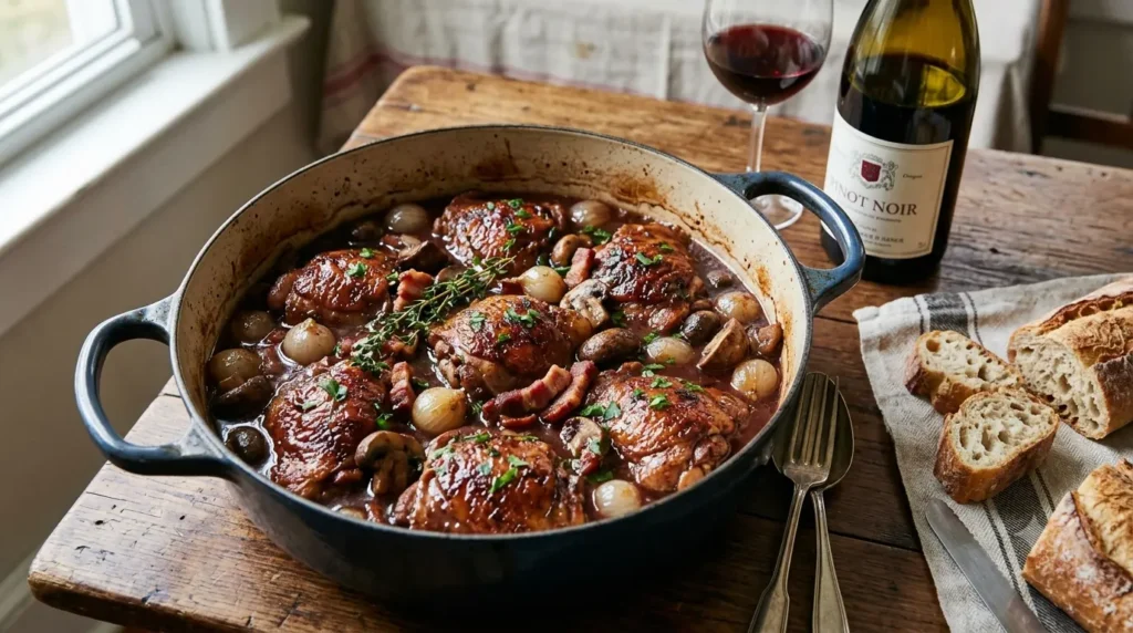 coq-au-vin-chicken-braising-in-red-wine