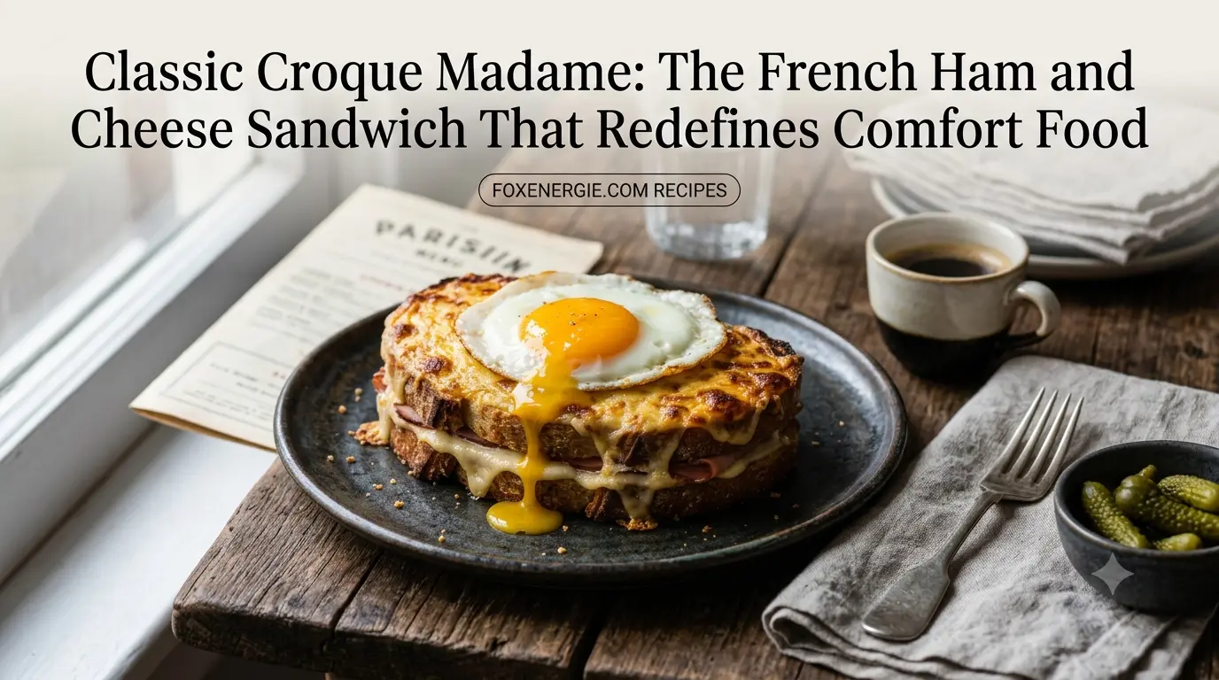 Classic Croque Monsieur with ham, Gruyère and Béchamel