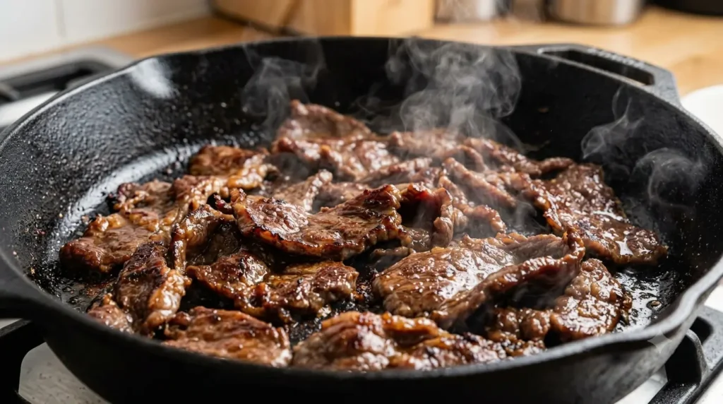 How to slice beef thinly against the grain for Korean bulgogi