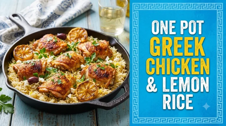 One Pot Greek Chicken and Lemon Rice – The Best Chicken and Rice You’ll Ever Make
