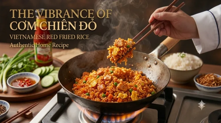 Vietnamese Red Fried Rice: The Colorful Tomato and Garlic Fried Rice That Elevates Any Meal
