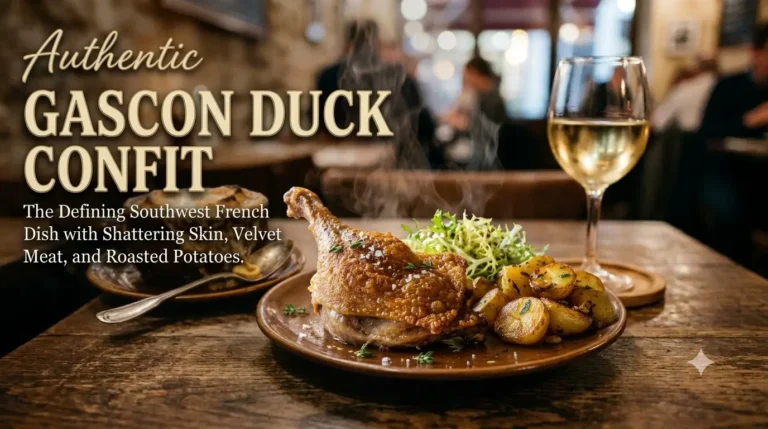 Classic Duck Confit with crispy skin and tender duck leg