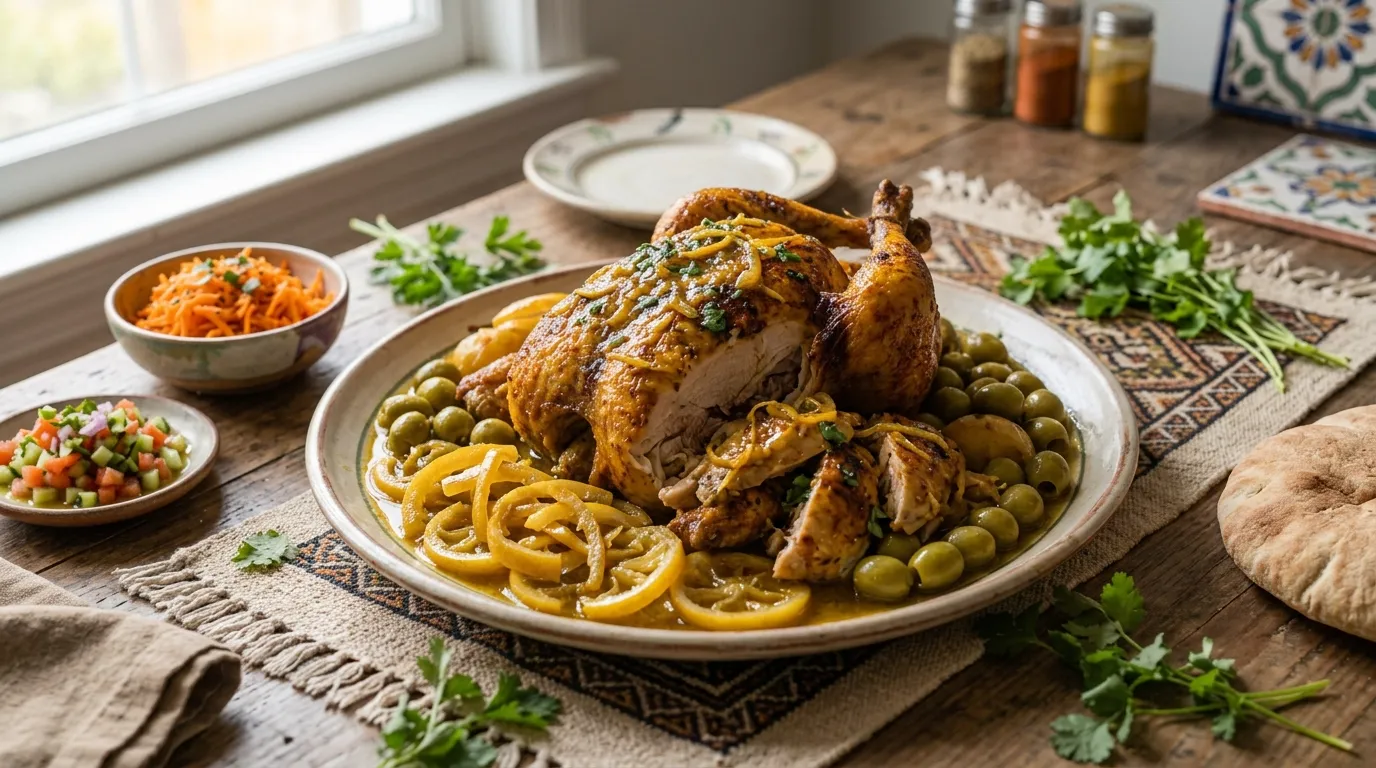 Moroccan Roasted Chicken with Olives
