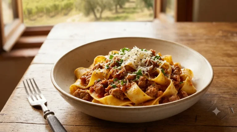 Sausage Ragu with Pappardelle Pasta